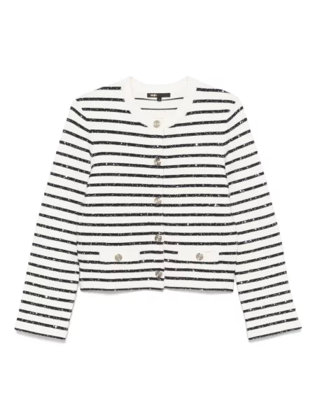 Pruhovaný kardigan Maje bílý