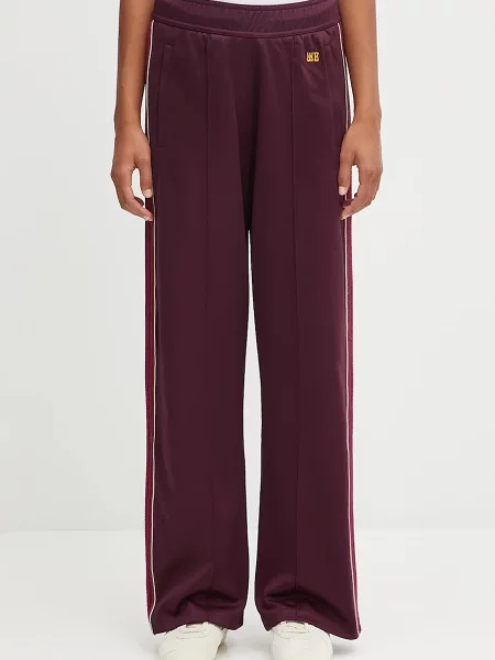 Wales Bonner pantaloni de trening Mantra Track Pants cu imprimeu bordo