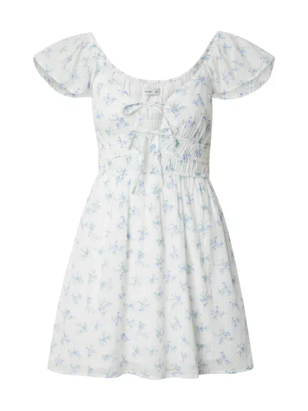 HOLLISTER Rochie albastru deschis / murdar alb