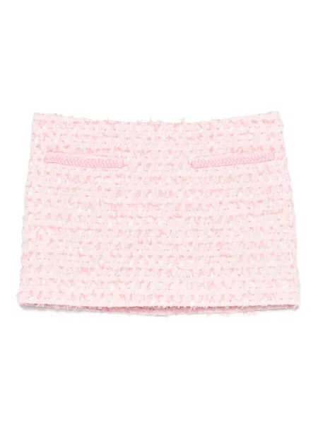 Mała mały spódnica mini Rowen Rose tweedowa różowa