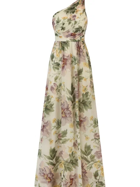 Kraimod Rochie de seară galben deschis / verde deschis / mauve alb