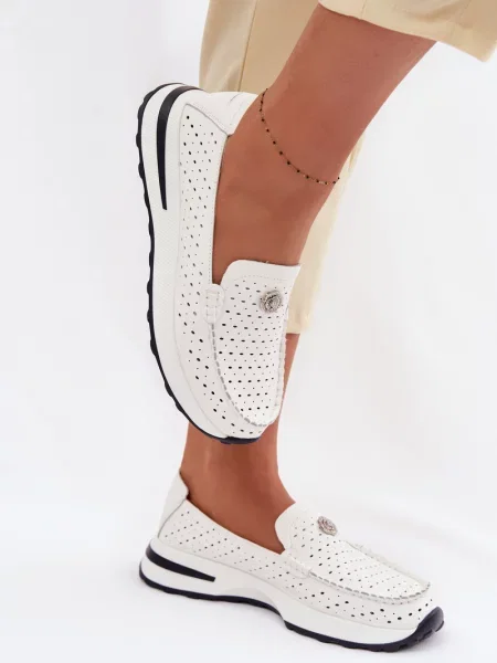 Usnjene mokasini Evento črna