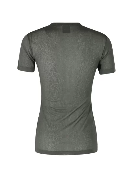 Tricou Nanushka cu decolteu rotund verde