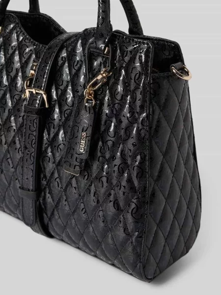 Torba shopper z Wzór z logo Model LATONA CARRYON' Guess brązowa