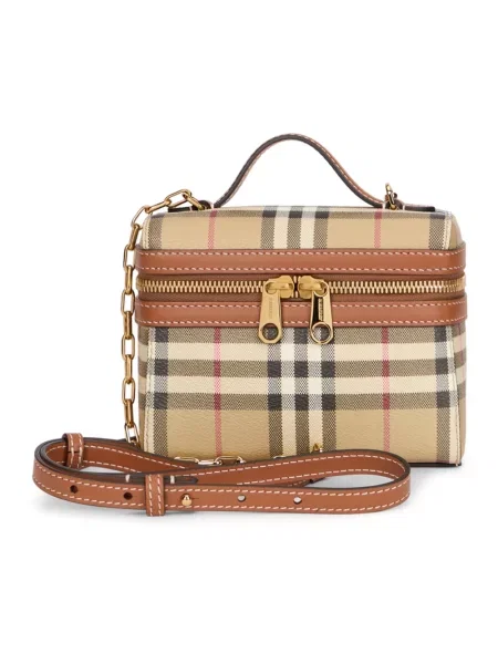 Torebka Burberry w kratę beżowa