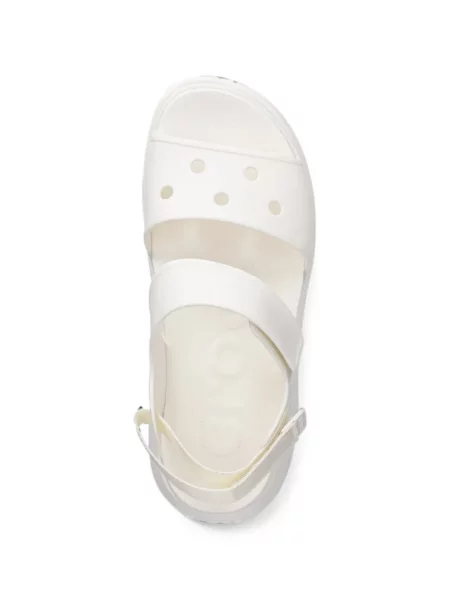 Με τιράντες σανδάλια Crocs με πλατφόρμα λευκό
