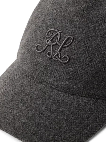 Șapcă Ralph Lauren Purple Label cu autograf gri