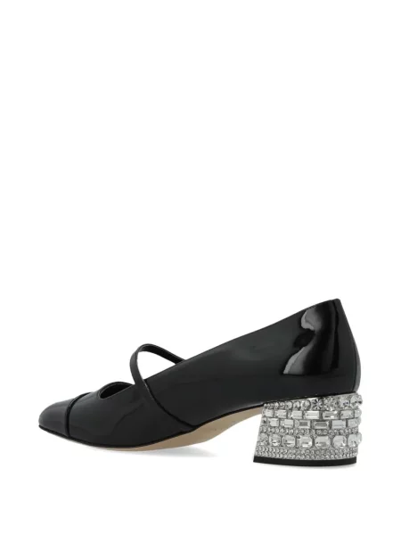 Kožne salonke Jimmy Choo od lakirane kože crna