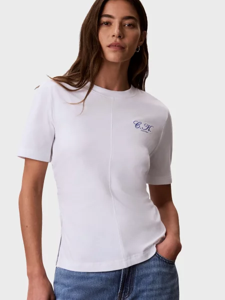 Футболка Calvin Klein Jeans з лого біла