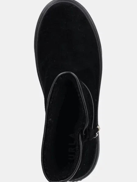 Замшевые дутики Furla черные