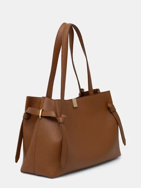 Geantă shopper Yuzefi din piele maro