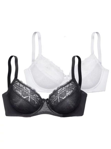 PETITE FLEUR Sutien negru alb