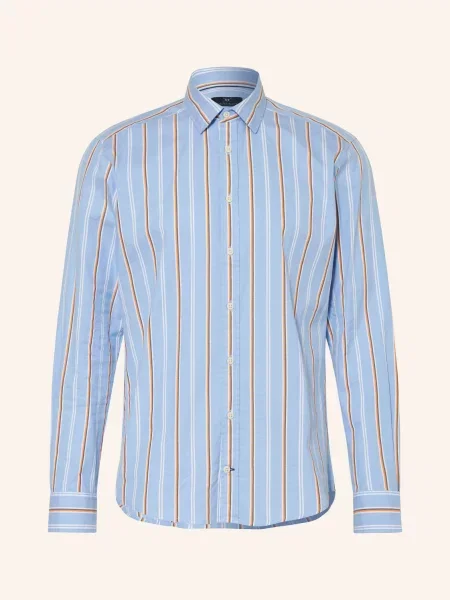 Strokesman's Košile Regular Fit tmavě modrá/ oranžová bílá