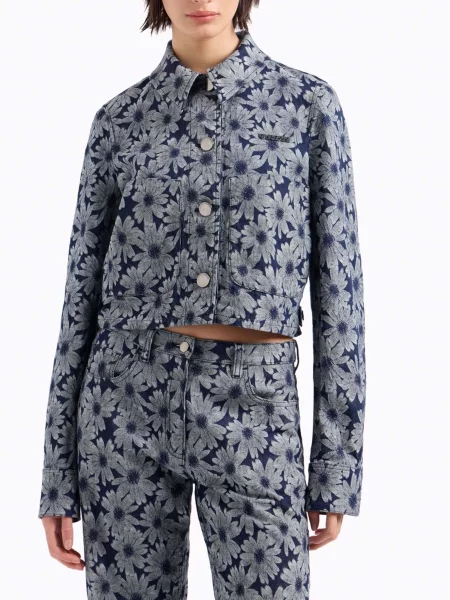 Джинсова куртка Emporio Armani Armani Sustainable синій