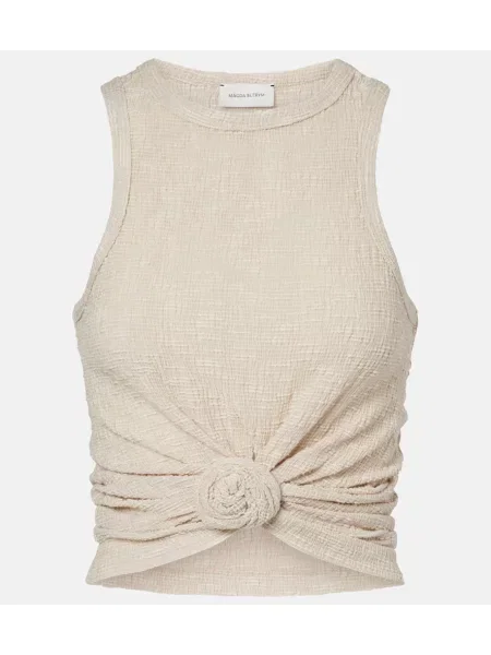 Top Magda Butrym w kwiatki beżowy