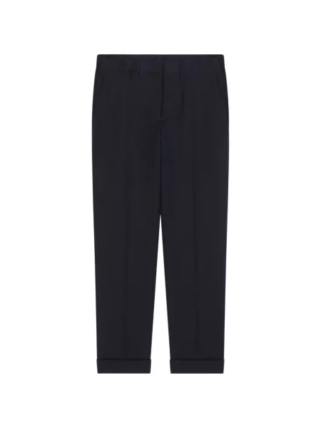 Pantaloni Dries Van Noten de lână albastru