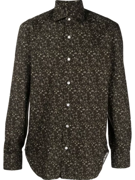 Cămașă Barba cu imagine cu model camuflaj maro