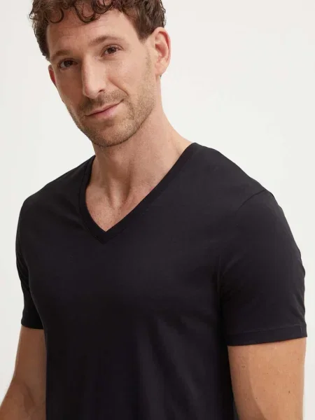 Armani Exchange tricou din barbati neted negru