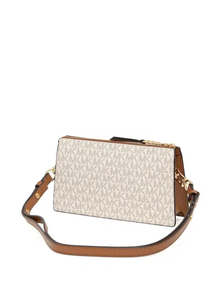 Spodnie Michael Michael Kors skórzane bez obcasa plecione różowe