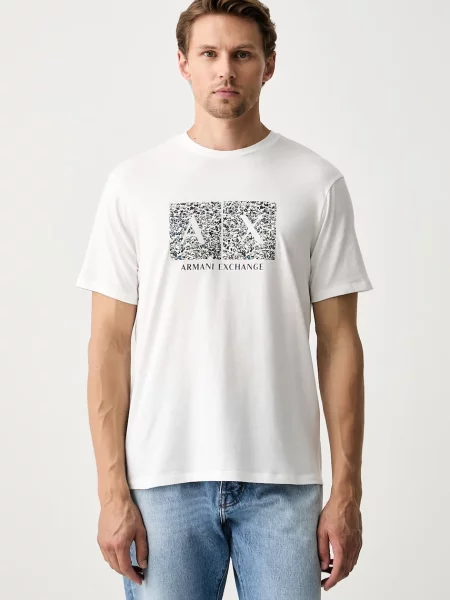 Armani Exchange tricou pentru bărbați din alb