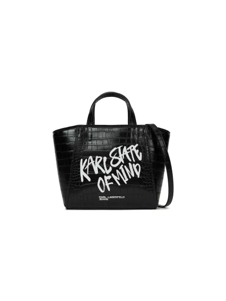 Geantă Karl Lagerfeld Jeans alb
