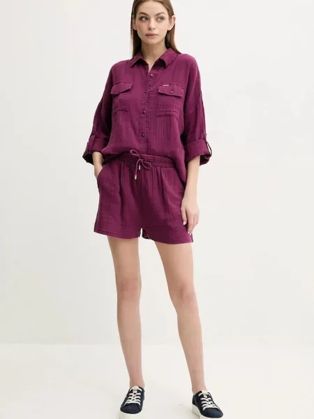 Сорочка Melissa Odabash relaxed класичний комір Elena фіолетовий