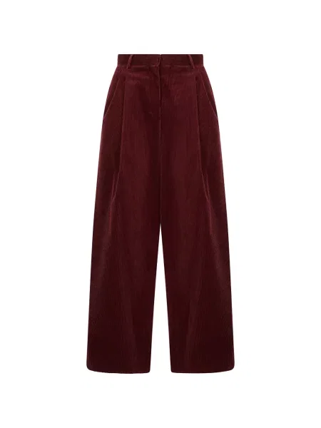 Pantaloni 's Max Mara de catifea cord roșu