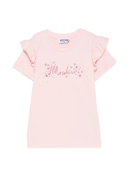 Koszulka dziecięca Moschino różowa