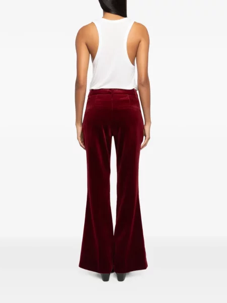 Pantaloni Zadig&voltaire de catifea roșu