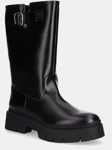 HUGO botine Kris cu plat negru