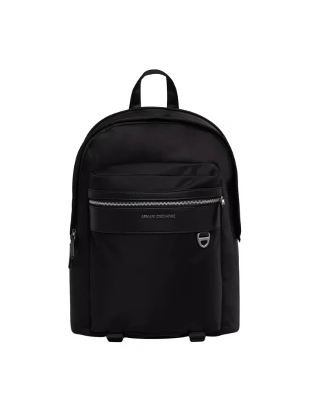 Torba Armani Exchange skórzana czarna