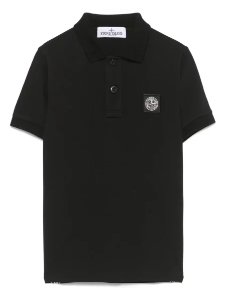Koszulka polo dziecięca Stone Island czarna