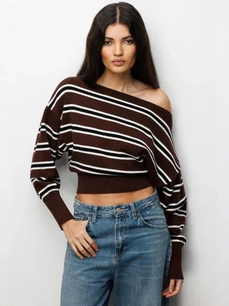 MixRay Svetr Pullover' hnědá