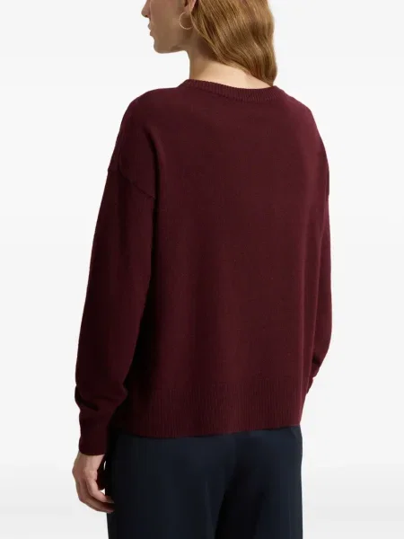 Pulover Woolrich cu decolteu rotund roșu