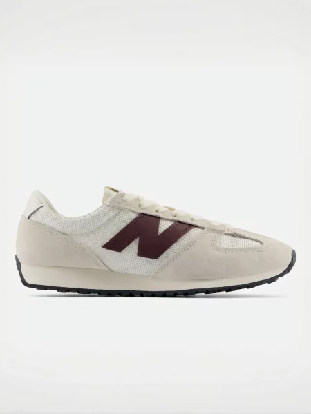 Повседневные кроссовки New Balance с сеткой в сеточку бежевые