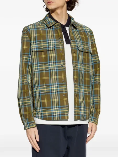 Cămașă Moncler în carouri verde