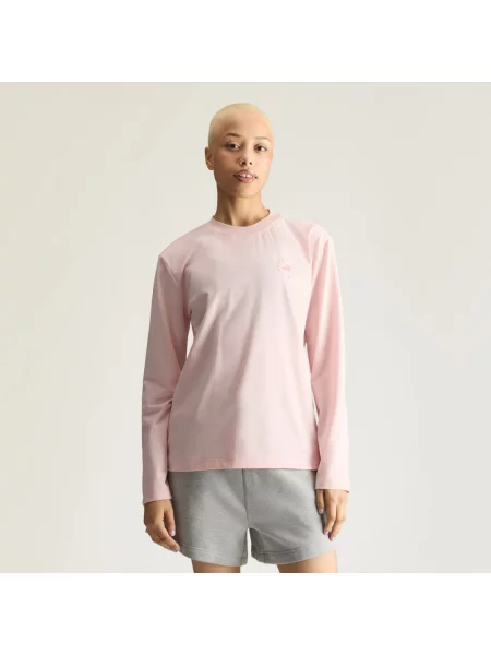Tričko s dlouhým rukávem adidas by Stella McCartney růžové
