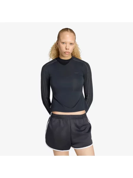 Tricou adidas Adiluna Season 2 x Jennie Sheer Long Sleeve Tee Black XL negru