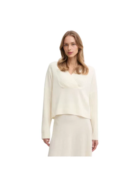 Sweter Benetton wełniany beżowy