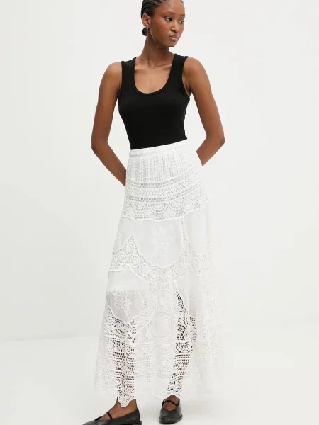 Answear.LAB spódnica maxi rozkloszowana biały