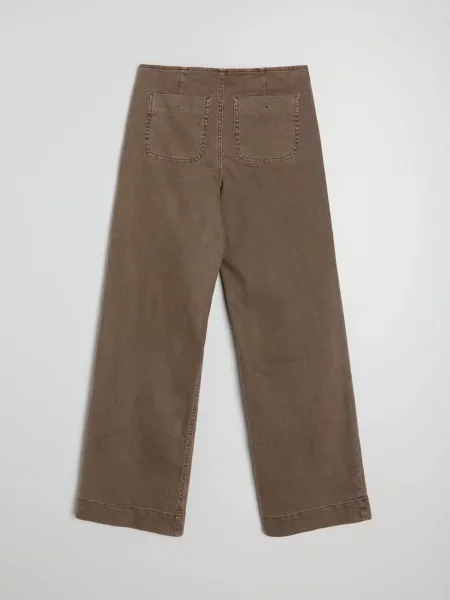 Широкі джинси коричневий