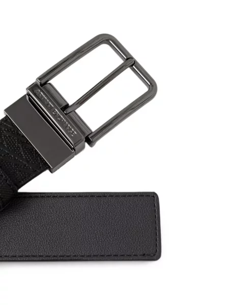 Reversibil curea Armani Exchange cu autograf negru