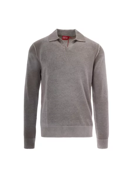 Sweter z kołnierzykiem polo model K-LAWRENCE' Diesel beżowa