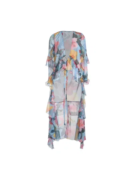 Strój kąpielowy Patbo szyfonowy asymetryczny niebieski