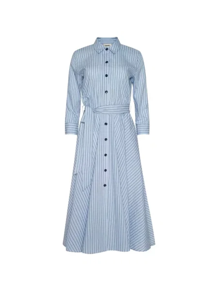 Sukienka koszulowa L'agence w paski niebieska