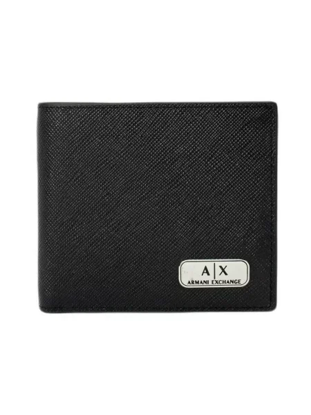 Portfel Armani Exchange skórzany czarny