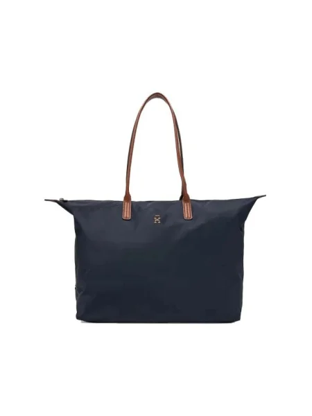 Tommy Hilfiger Kabelka Popette Maxi Tote Tmavomodrá modrá