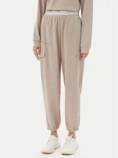 Emporio Armani Spodnie dresowe beżowy