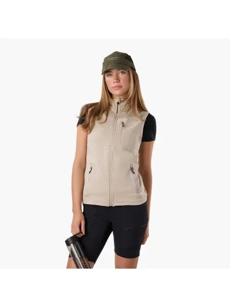 Kamizelka Outdoor Wędrówki Kobieta Trondheim Oddychający beżowa