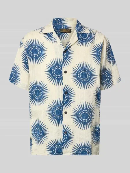 Koszula casual o kroju krój regular fit z nadrukiem allover model BILBAO' Jack & Jones Premium biała